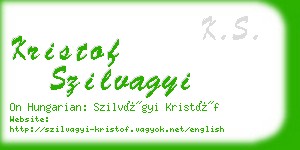 kristof szilvagyi business card